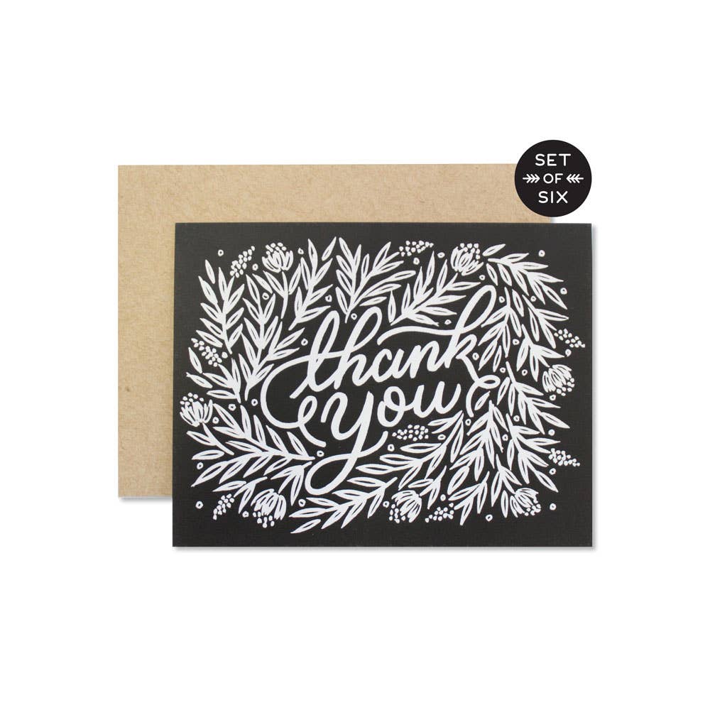 Floral Thank You Card - Boxed Set of 6