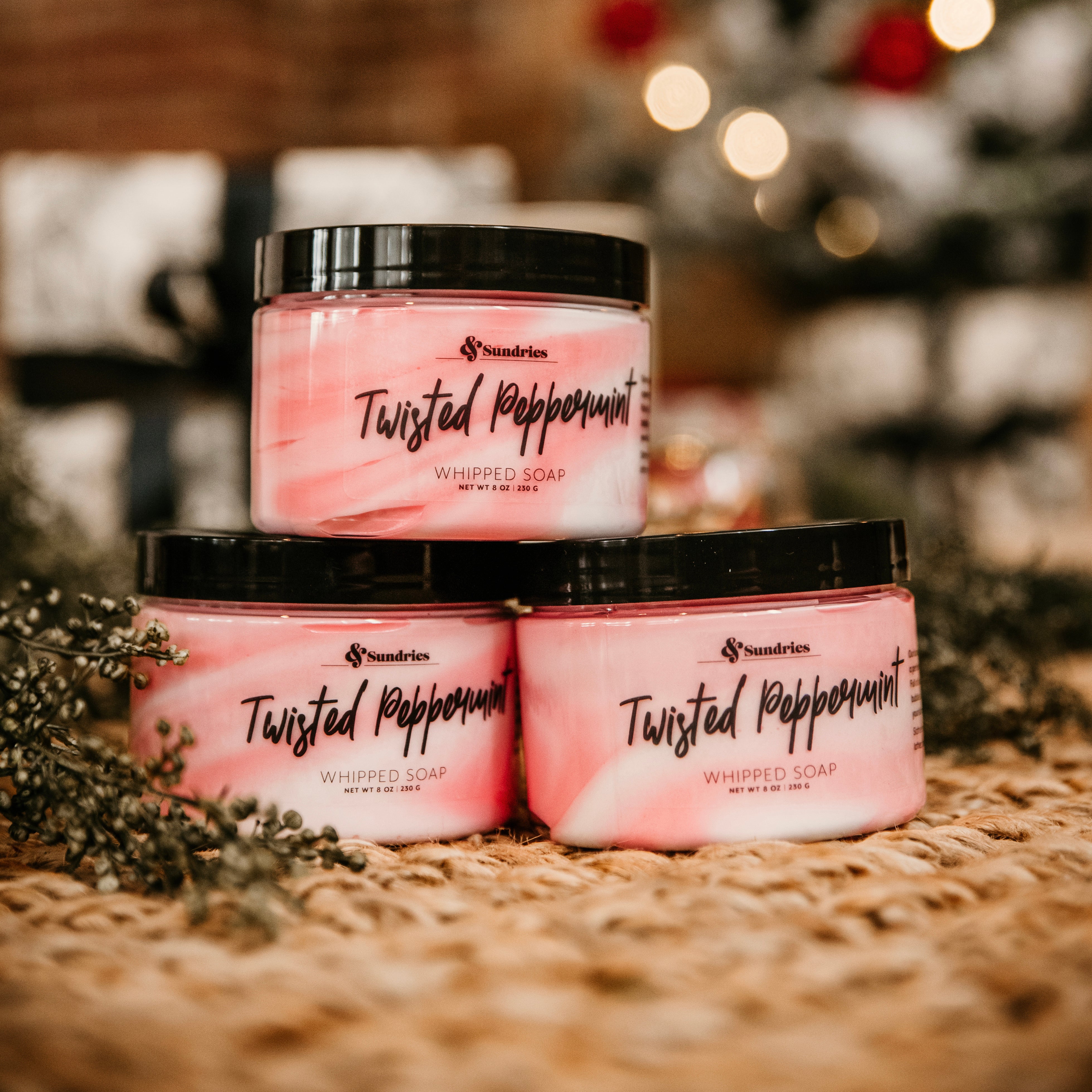 FINAL SALE Twisted Peppermint Whipped Soap