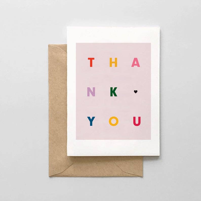 Thank You Multi Color Set of 6 Cards