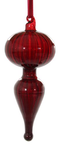 Burgundy Glass Drop Ornament