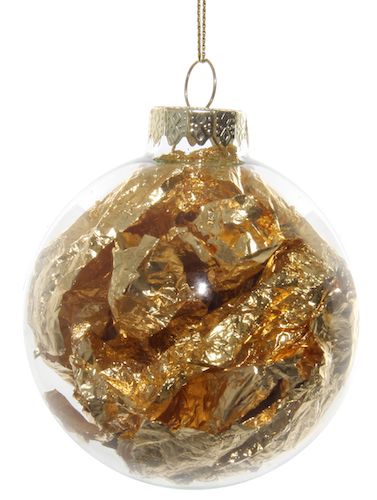 Gold Leaf Filled Ornament