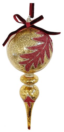 Gold Leaf Finial Ornament