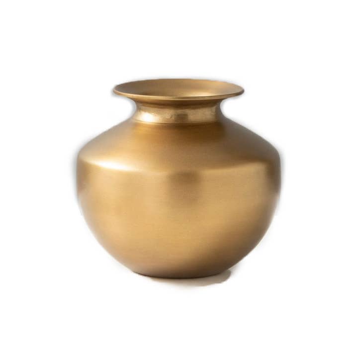 Brass Lota Vase Round