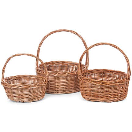 Round Boiled Willow Basket