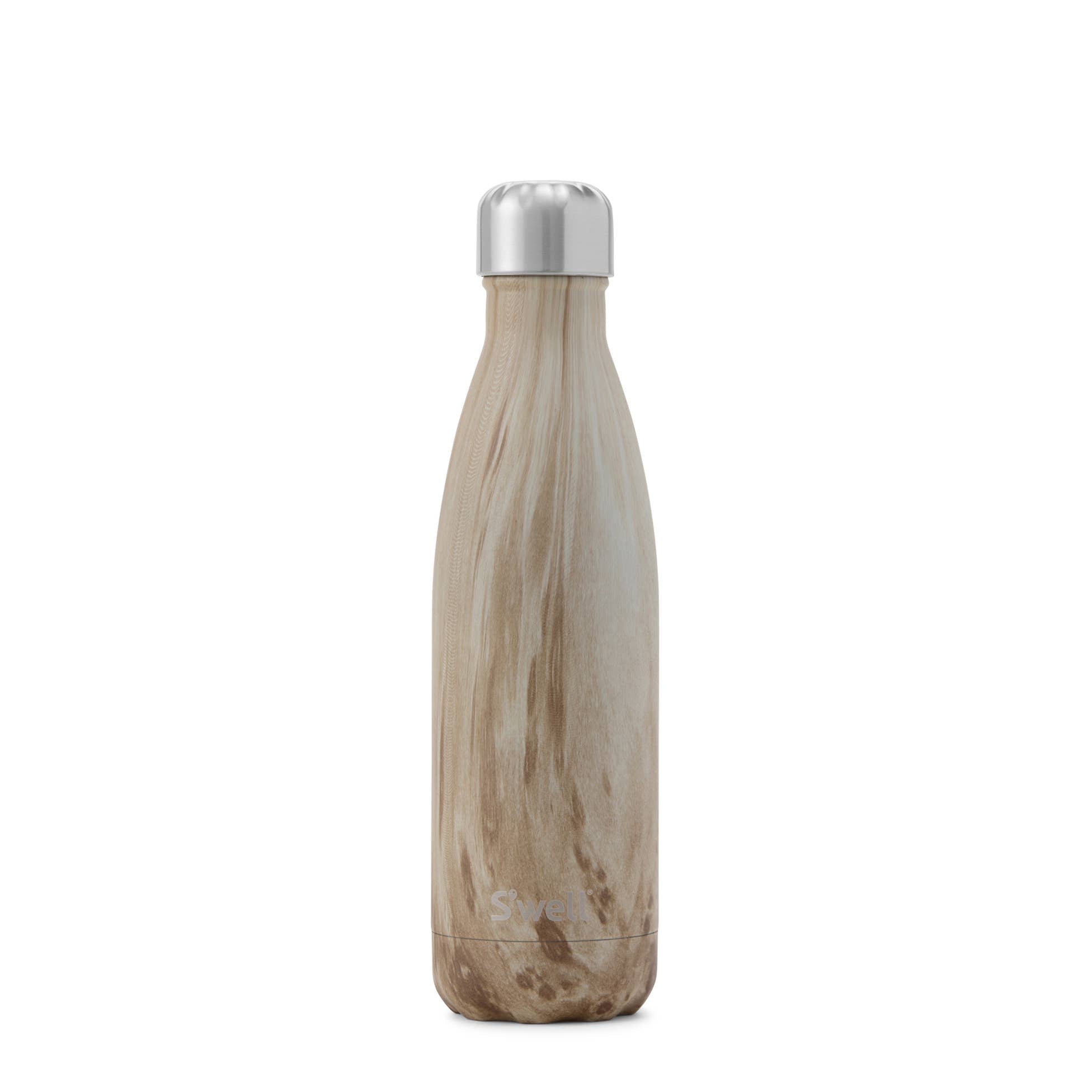 Stainless Steel Water Bottle - Blonde Wood