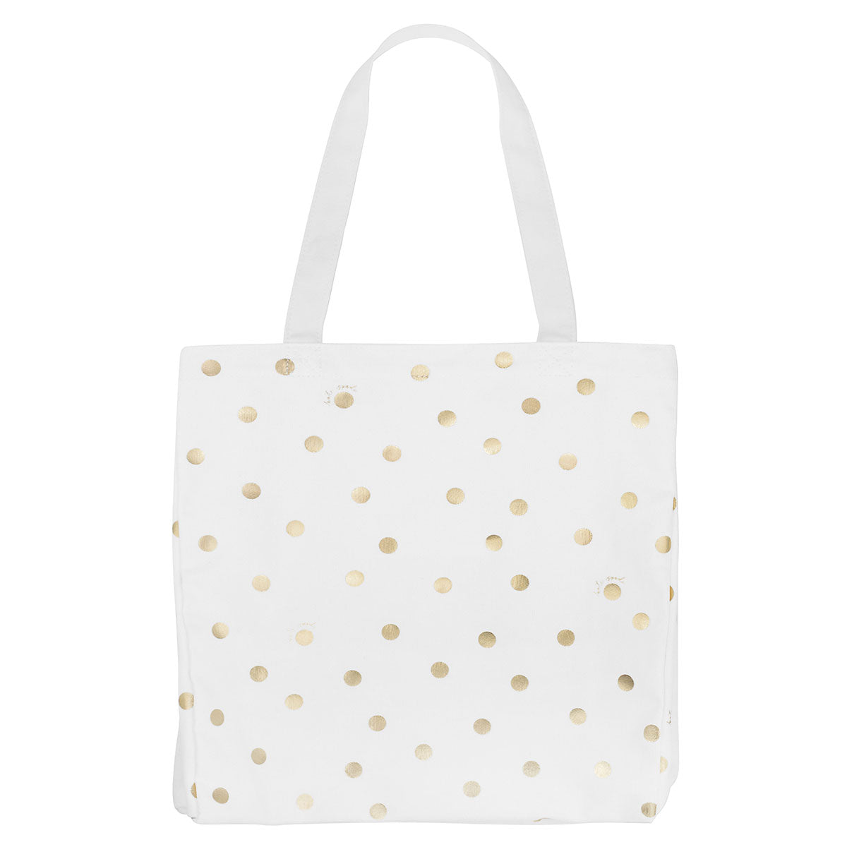 Gold Dot with Script Tote Bag